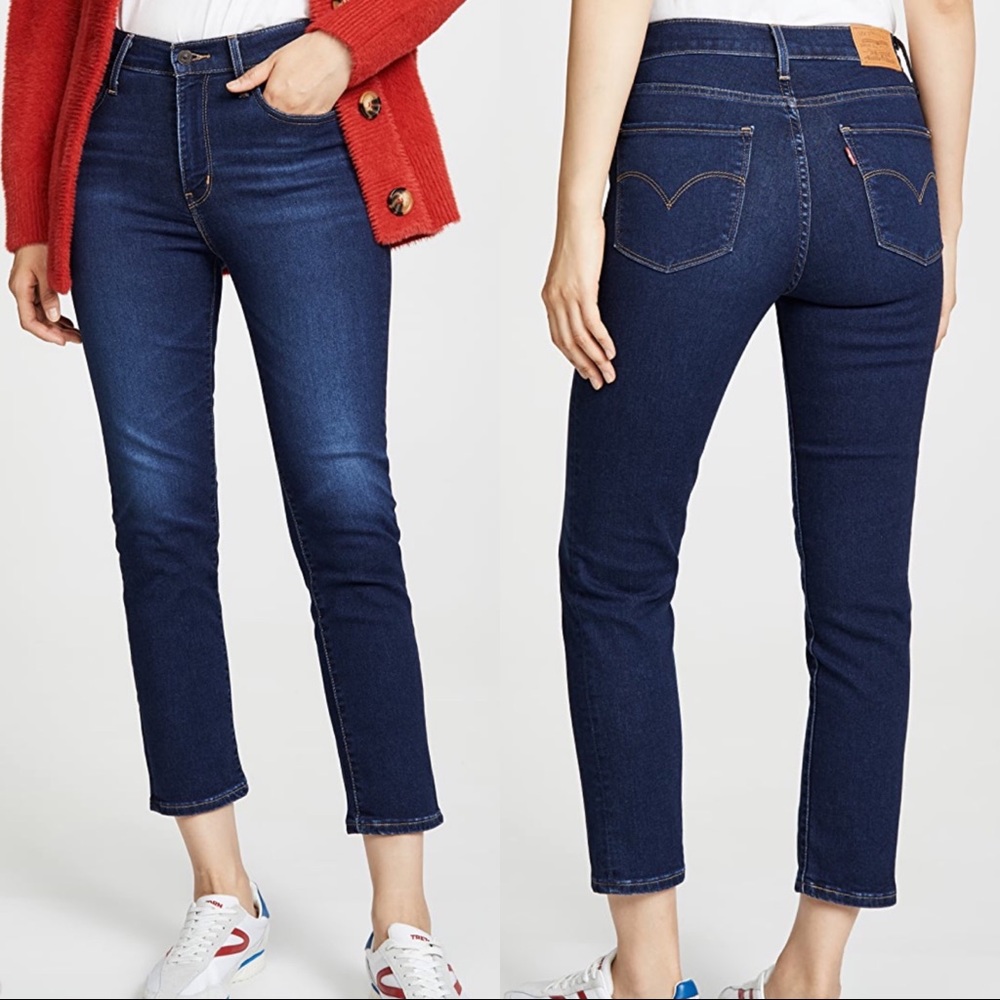 NEW Levis 724 High Rise Straight Crop Jeans sz 26